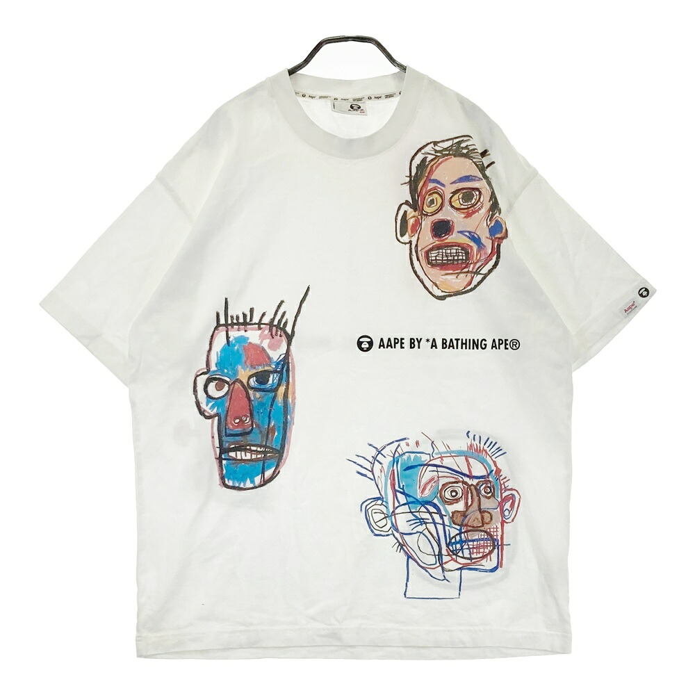A BATHING APE ア ベイシング エイプ バスキア 半袖Tシャツ ホワイト系 XL 【中古】メンズ｜中古ゴルフウェア通販STST