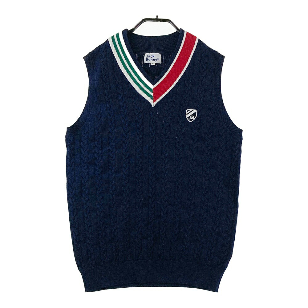 JACK BUNNY ジャックバニー ニットベスト ネイビー系 5 【中古】ゴルフウェア メンズ
