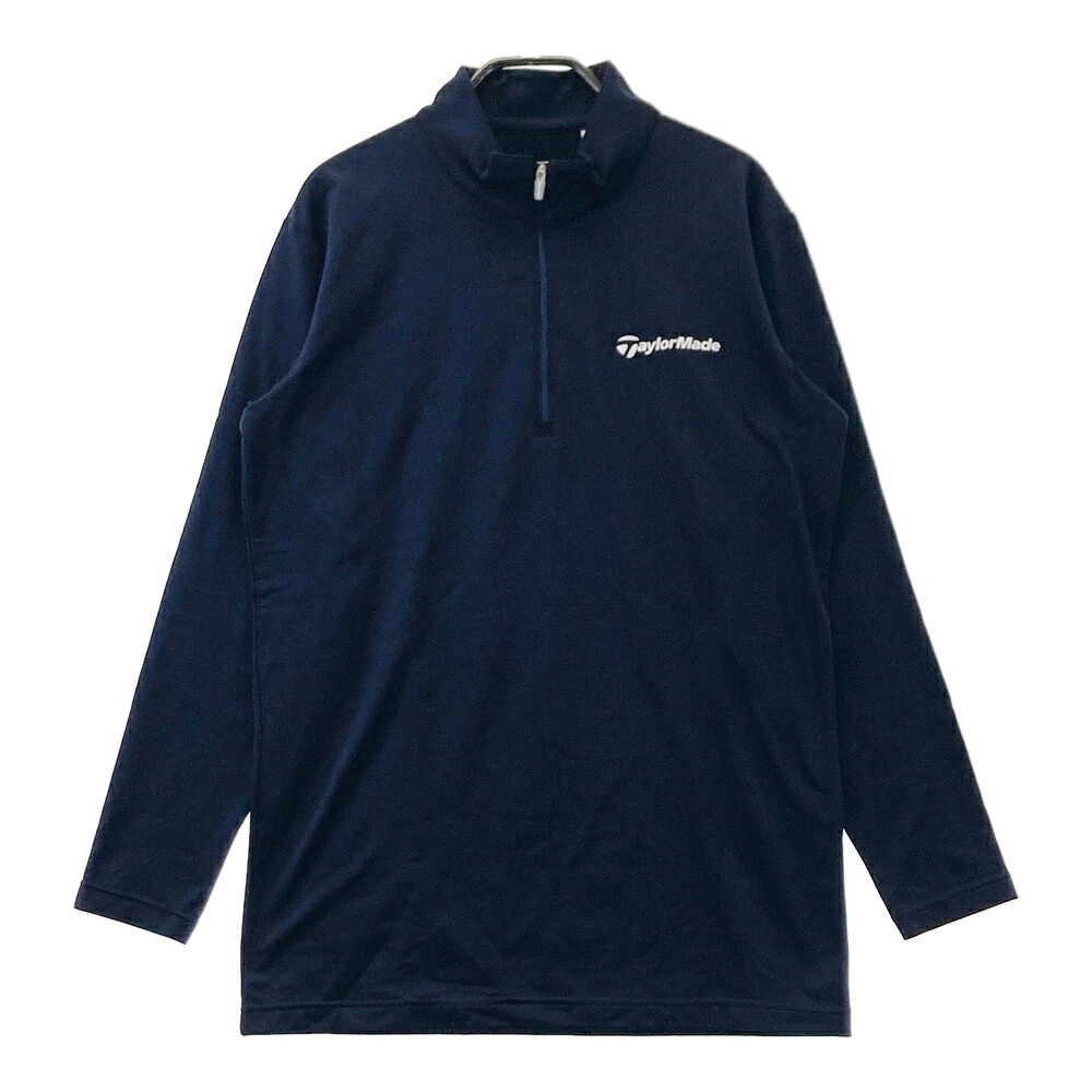 TAYLOR MADE テーラーメイド ハーフジップ 長袖Tシャツ ネイビー系 L 【中古】ゴルフウェア メンズ