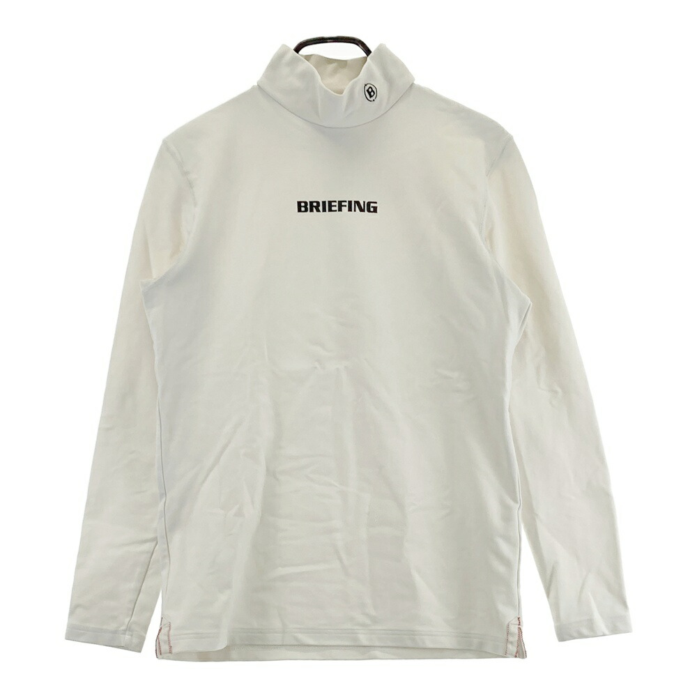 BRIEFING GOLF ブリーフィング  ハイネック 長袖プルオーバー  白いこと系 M 【中古】ゴルフお召しもの メンズ