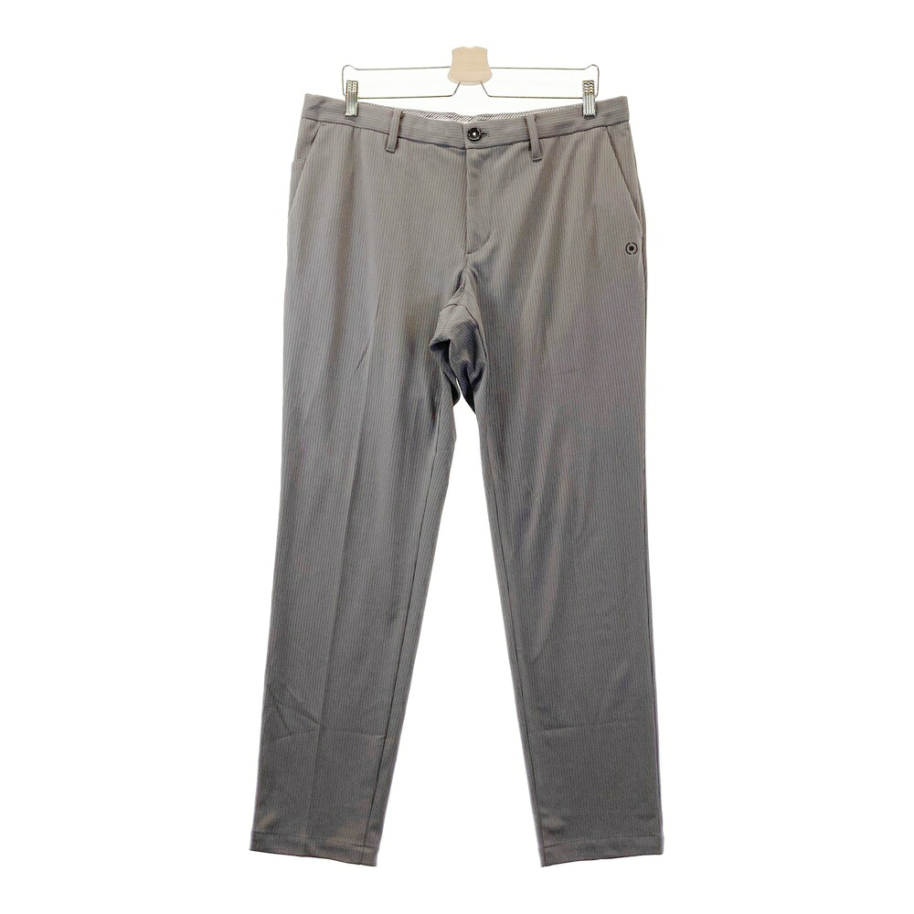 PING ピン ロングパンツ ストライプ柄 グレー系 3L 【中古】ゴルフウェア メンズ