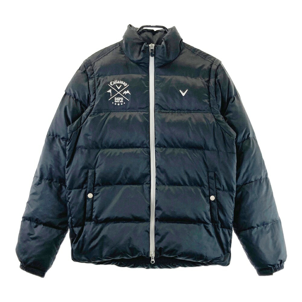 新品Callaway 幾何学模様 ダウンジャケット L 楽天市場】【超美品】キャロウェイ 2WAYダウンジャケット 黒×白