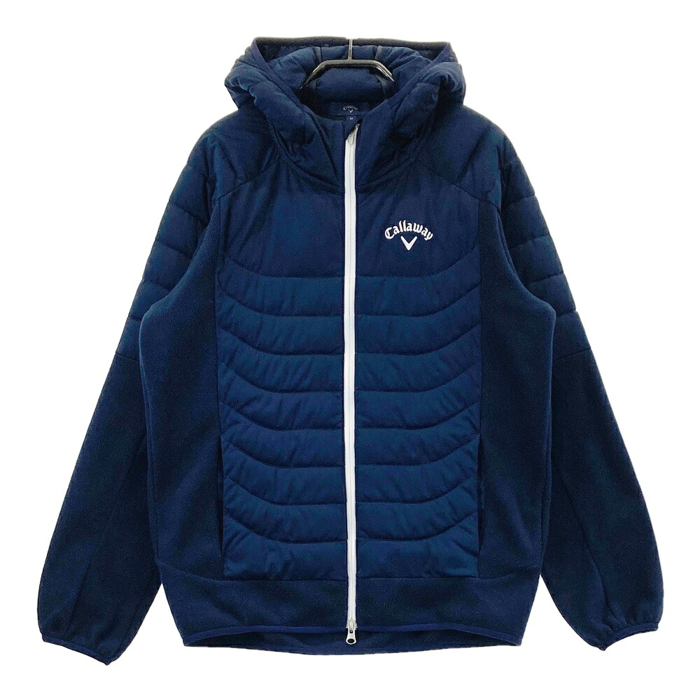CALLAWAY キャロウェイ フード付 中綿切替 フリース ジャケット ネイビー系 M 【中古】ゴルフウェア メンズ|中古ゴルフウェア通販STST