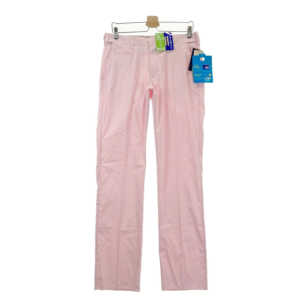 CUTTER&BUCK カッターアンドバック ロングパンツ ストライプ柄 ピンク系 79 【中古】ゴルフウェア メンズ