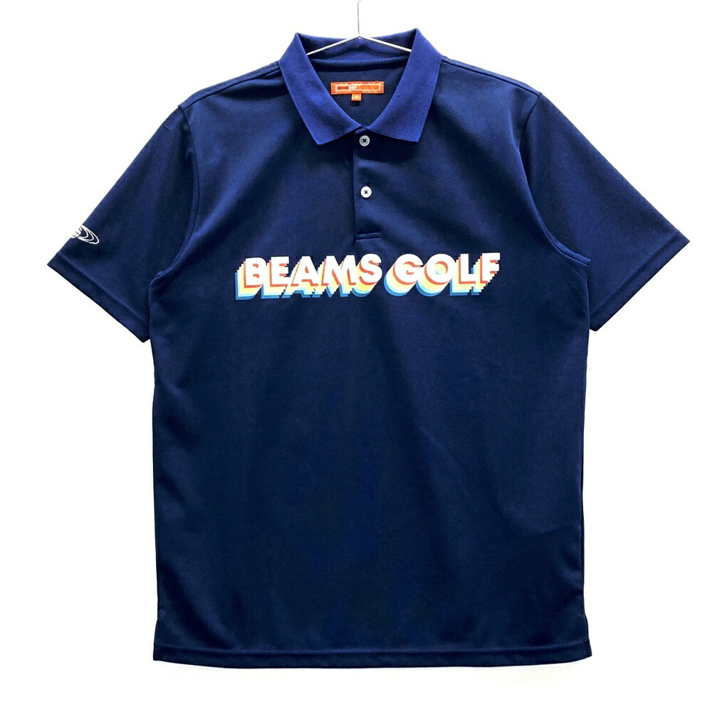 BEAMS GOLF ビームスゴルフ 2023年モデル 半袖ポロシャツ ネイビー系 S 【中古】ゴルフウェア メンズ