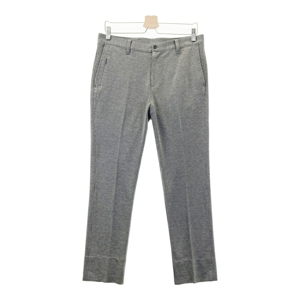BEAMS GOLF ビームスゴルフ ウール混 ロングパンツ 千鳥柄 グレー系 46 【中古】ゴルフウェア メンズ