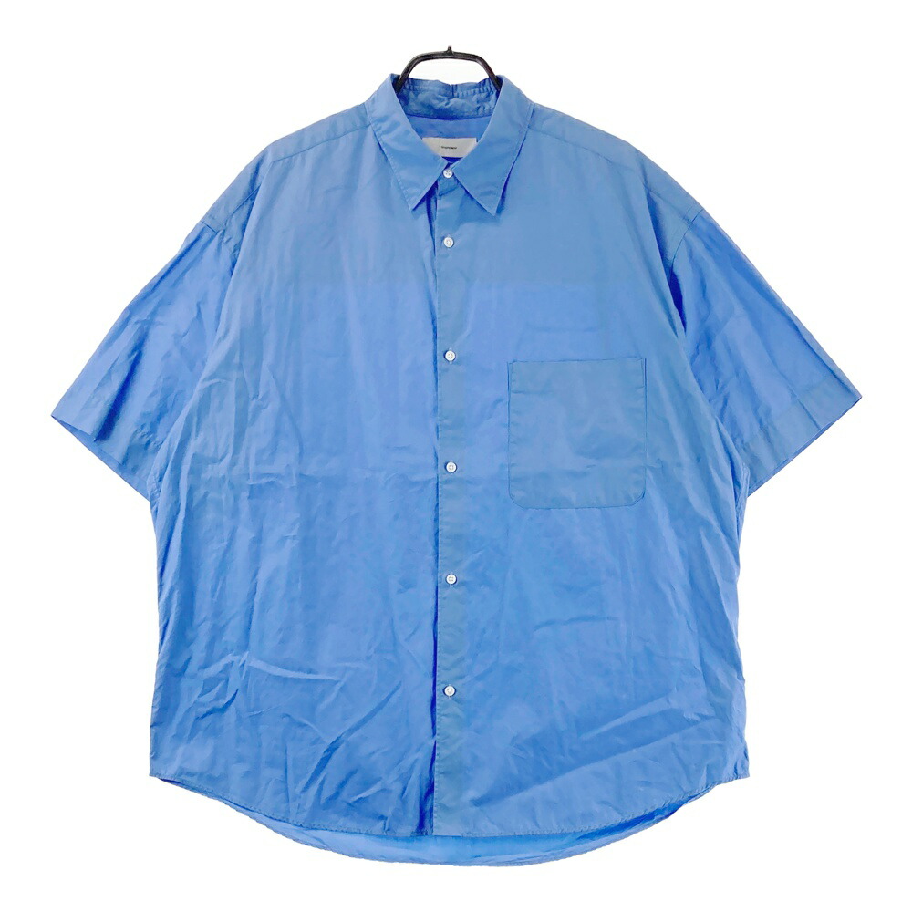 Graphpaper グラフペーパー GM212-50625B Broad Oversized 半袖シャツ ブルー系 F 【中古】メンズ