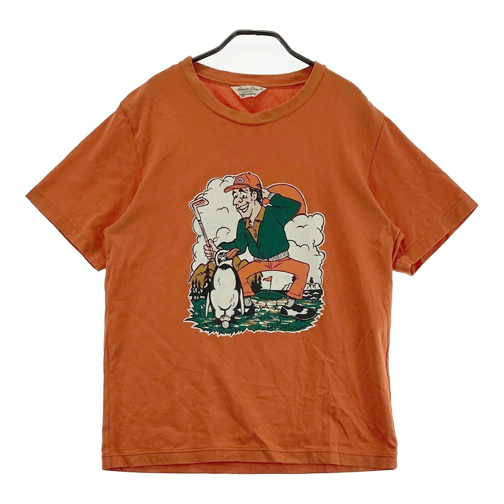 MUNSING WEAR マンシングウェア 半袖Tシャツ オレンジ系 L 【中古】ゴルフウェア メンズ