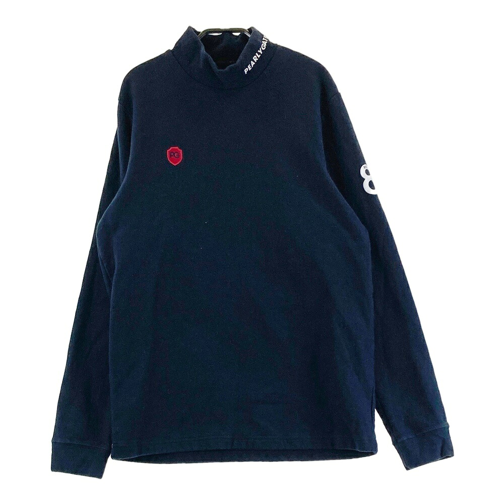 PEARLY GATES パーリーゲイツ 裏フリース スウェット トレーナー ネイビー系 5 【中古】ゴルフウェア メンズ
