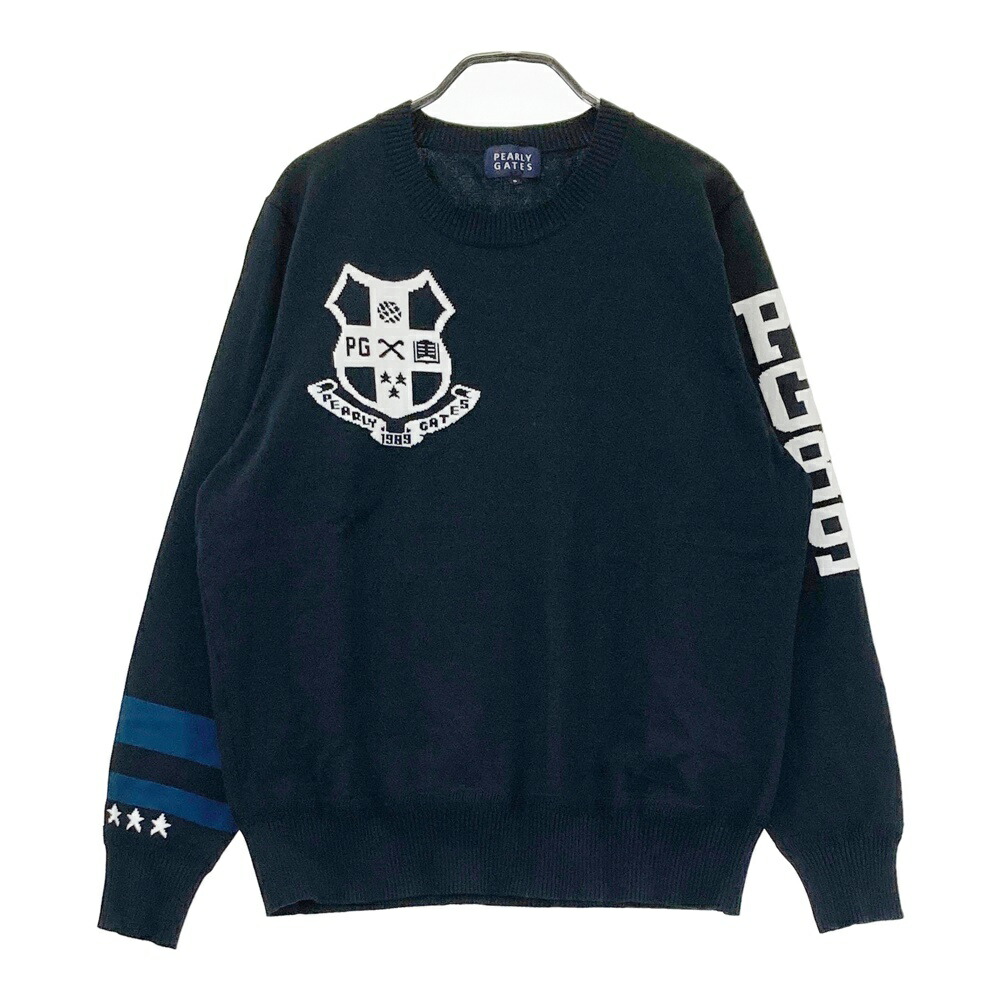 PEARLY GATES パーリーゲイツ ニットセーター ネイビー系 5 【中古】ゴルフウェア メンズ