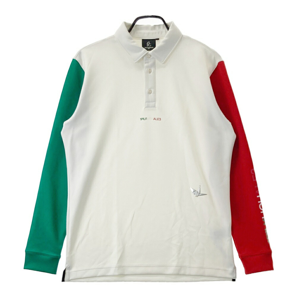 1PIU1UGUALE3 GOLF ×デル・ピエロ GDT007 長袖ポロシャツ ホワイト系 4 【中古】ゴルフウェア メンズ 13,213円