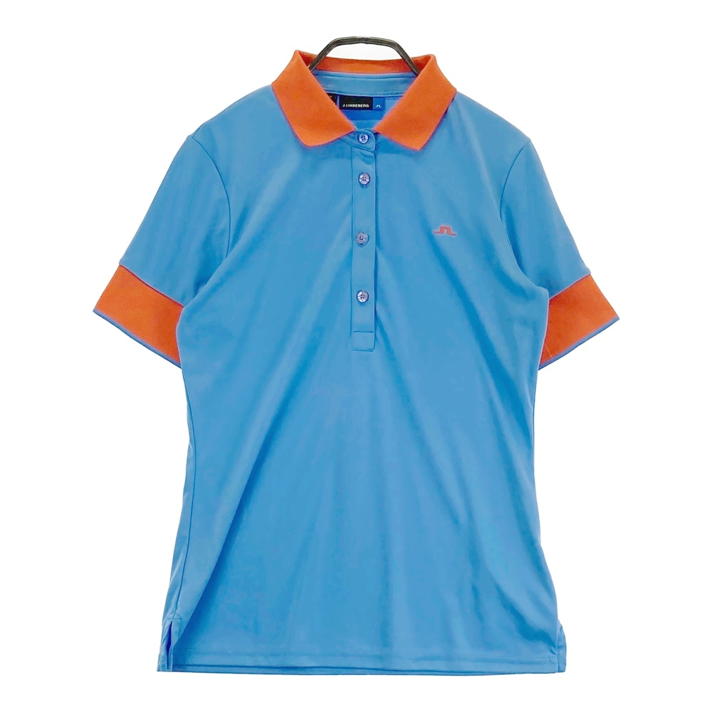 J.LINDEBERG ジェイリンドバーグ 半袖ポロシャツ ブルー系 M 【中古】ゴルフウェア メンズ