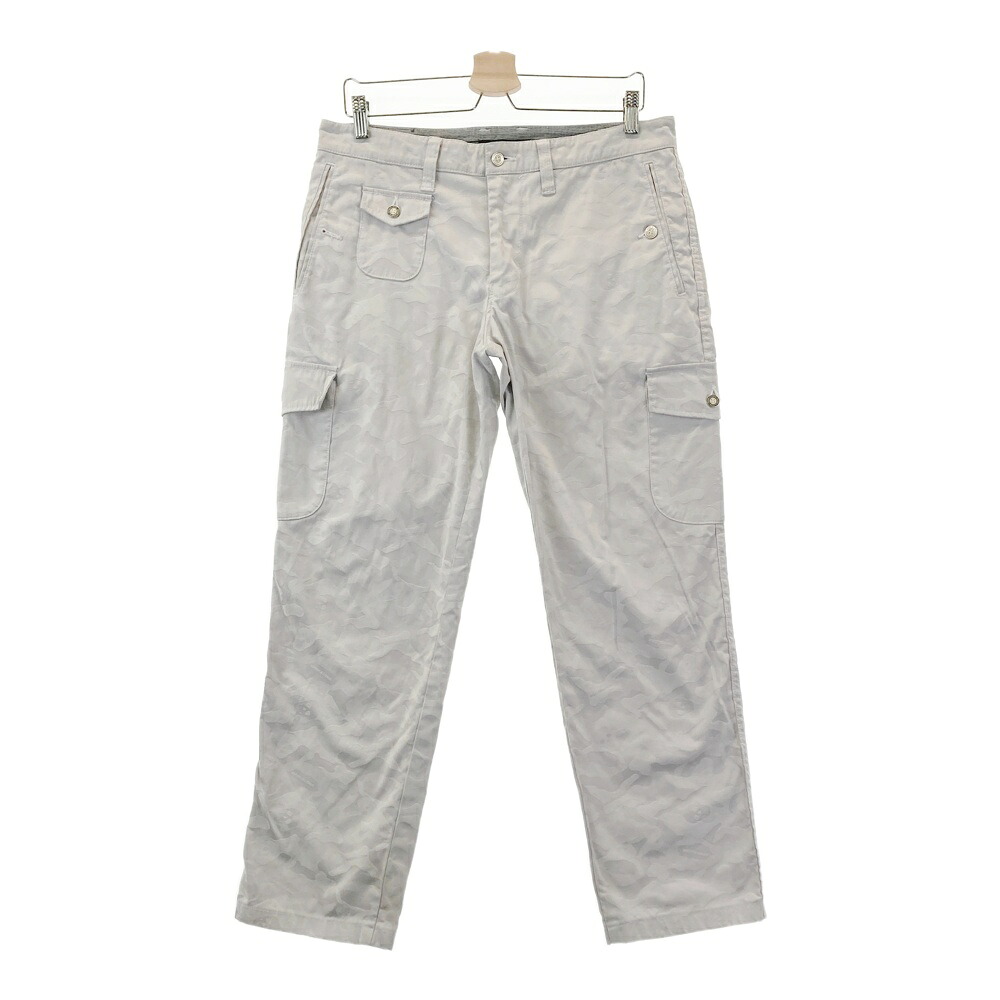 MARK&LONA マークアンドロナ ストレッチカーゴパンツ カモフラ柄 グレー系 XL 【中古】ゴルフウェア メンズ