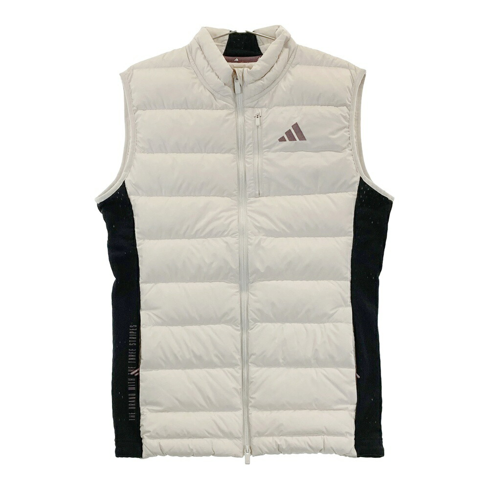 ADIDAS GOLF アディダスゴルフ 2024年モデル IM6475 WIND. RDY ジップ ダウンベスト  ベージュ系  【中古】ゴルフウェア メンズ