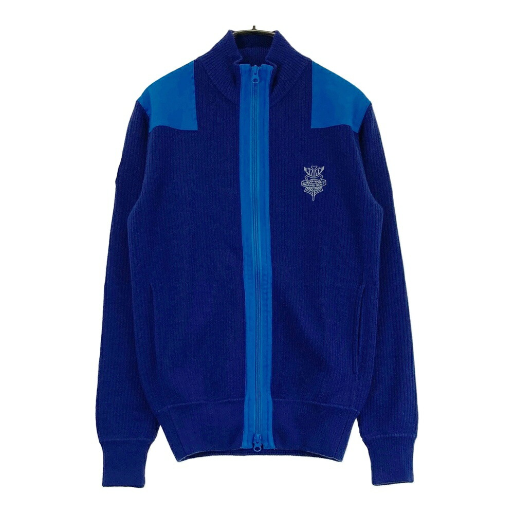 BEAMS GOLF ビームスゴルフ  ウール混 ニット ジップジャケット  ブルー系 S 【中古】ゴルフウェア メンズ スポーツ・アウトドア-ジャケット