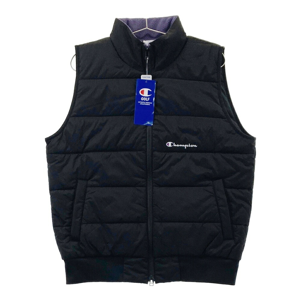 CHAMPION GOLF チャンピオンゴルフ  中綿 ジップベスト  ブラック系 L 【中古】ゴルフウェア メンズ