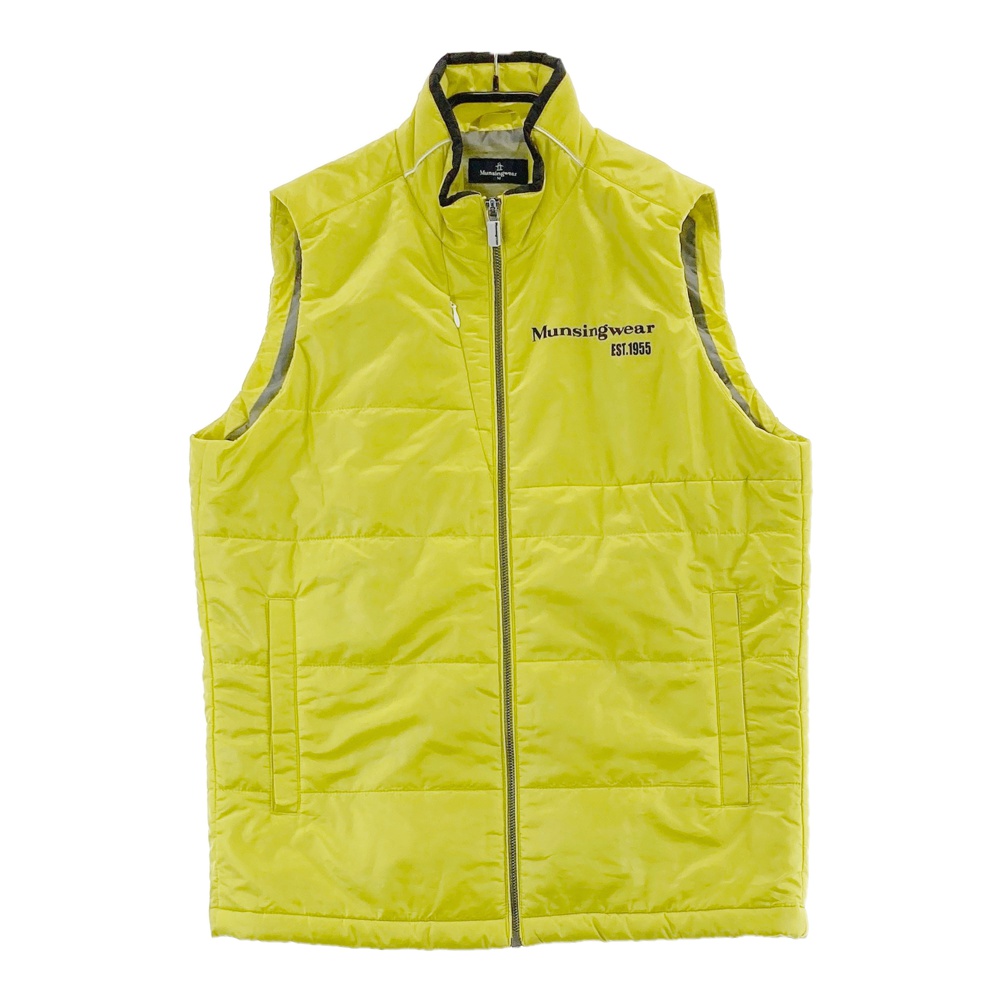 MUNSING WEAR マンシングウェア SG6559 中綿ベスト イエロー系 M 【中古】ゴルフウェア メンズ