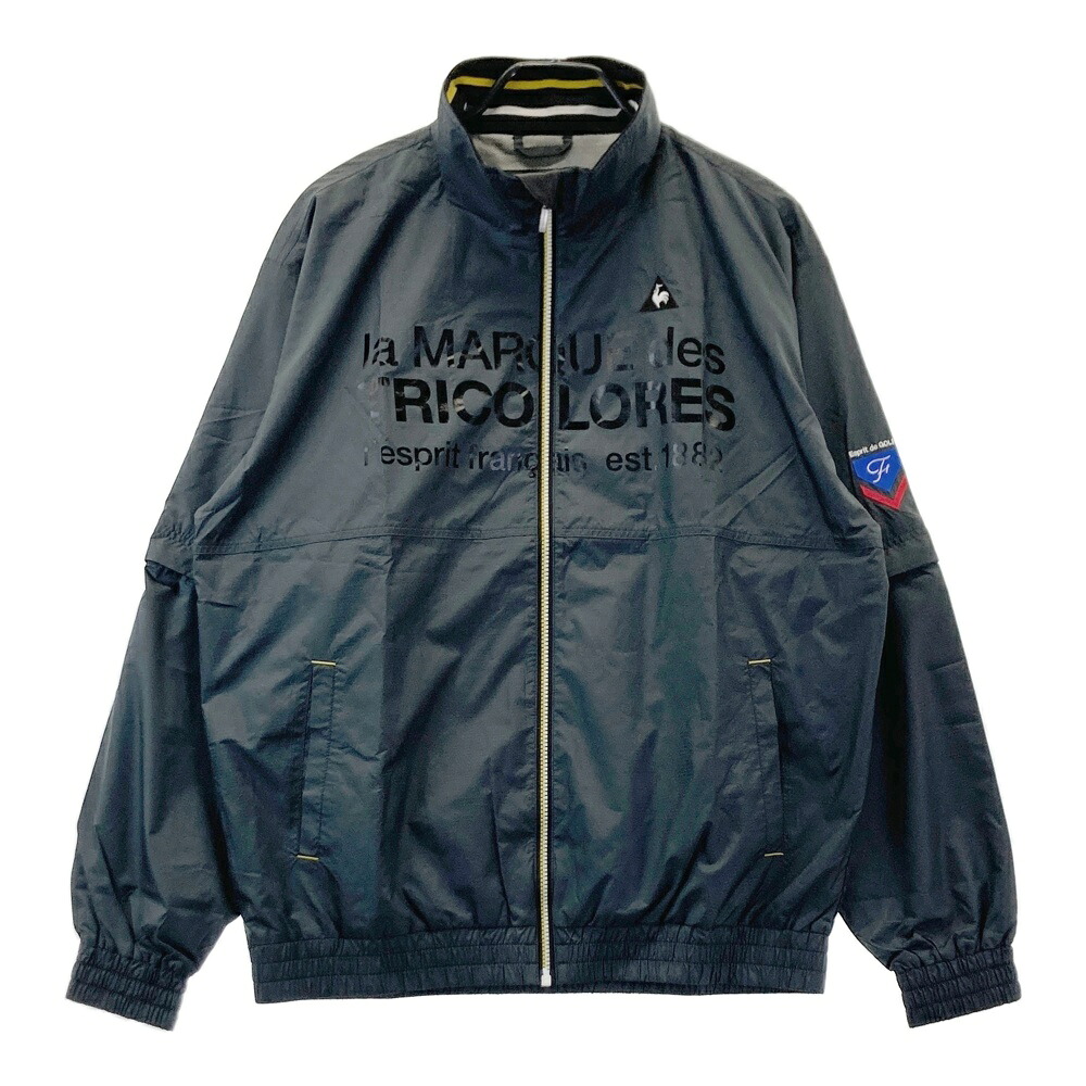 LE COQ GOLF ルコックゴルフ 2WAY 長袖 ジップジャケット グレー系 LL 【中古】ゴルフウェア メンズ
