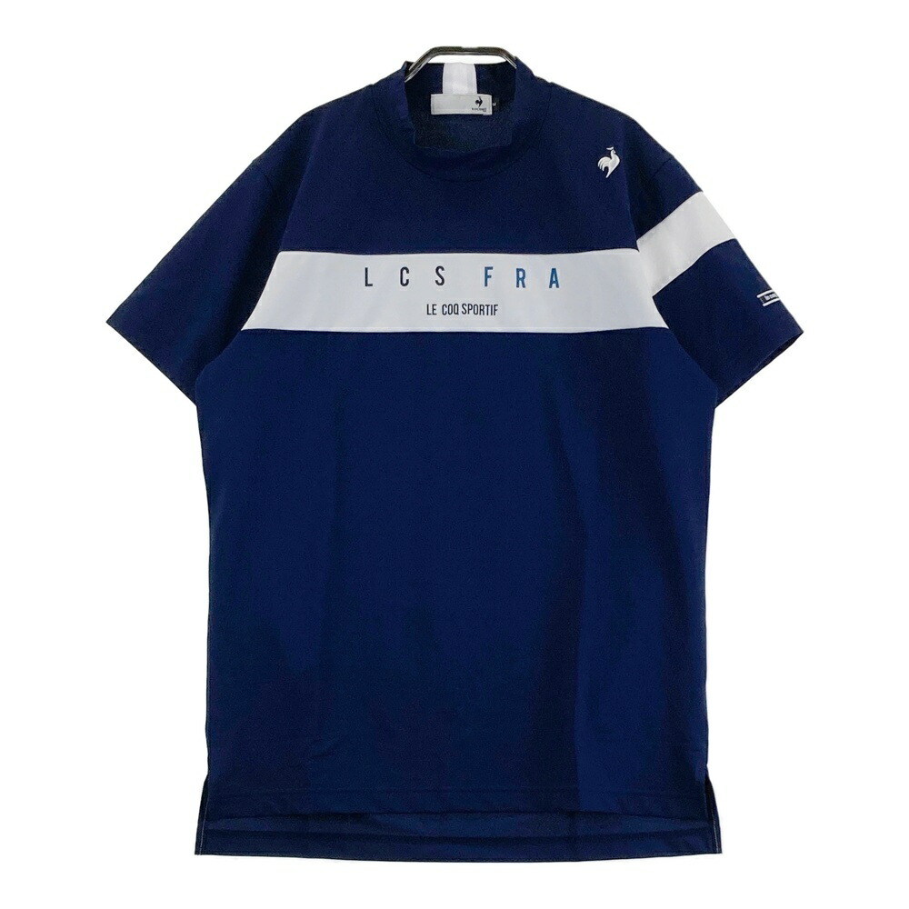 LE COQ GOLF ルコックゴルフ 2023年 ハイネック 半袖Tシャツ ネイビー系 M 【中古】ゴルフウェア メンズ