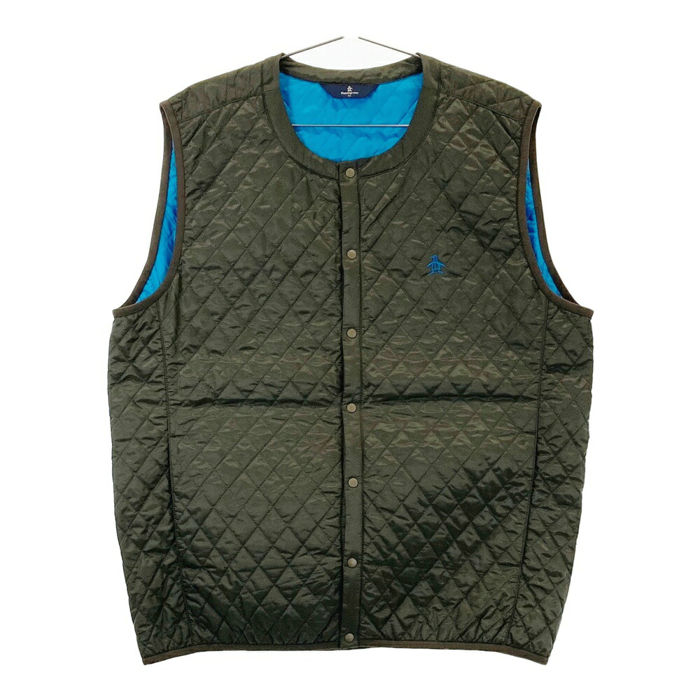 MUNSING WEAR マンシングウェア  中綿キルティングベスト  カーキ系 LL 【中古】ゴルフウェア メンズ