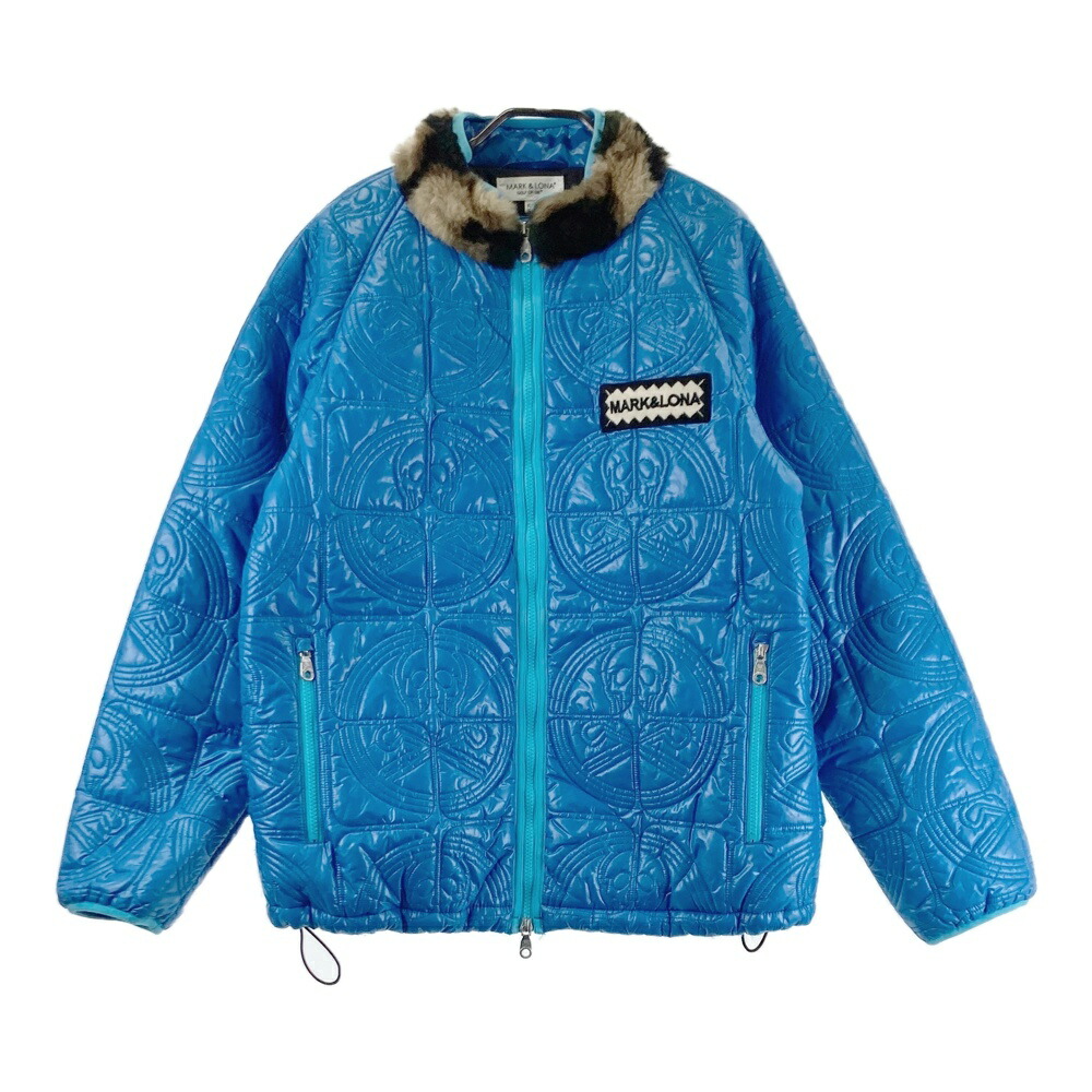 MARK&LONA マークアンドロナ Verve Quilted Jacket ダウンジップジャケット キルティング 総柄 ブルー系 50 【中古】ゴルフウェア メンズ｜中古ゴルフウェア通販STST