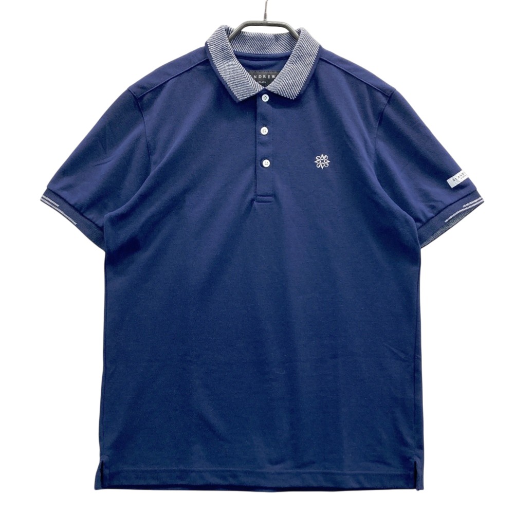 ST ANDREWS セントアンドリュース 半袖ポロシャツ ネイビー系 L 【中古】ゴルフウェア メンズ