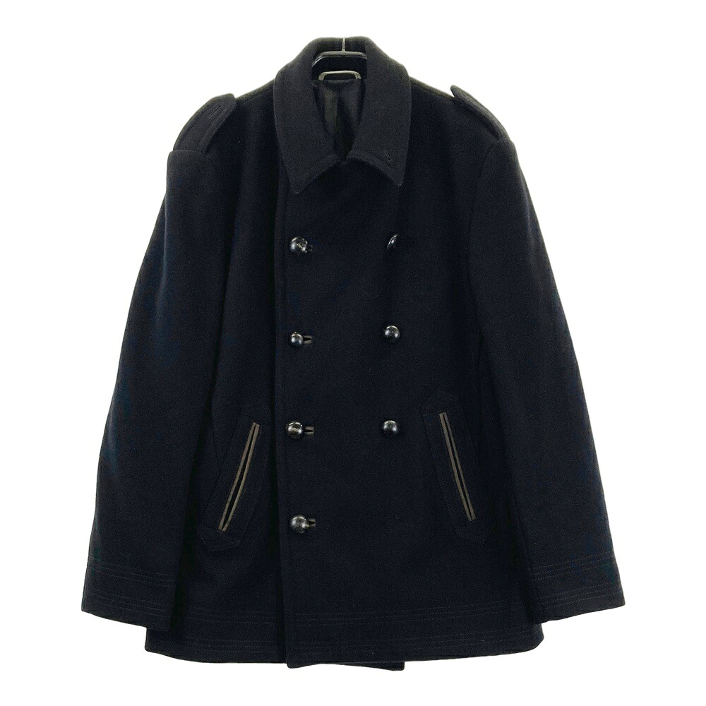 LOUIS VUITTON ルイ ヴィトン カシミヤ混 ピーコート ブラック系 52 【中古】メンズ｜中古ゴルフウェア通販STST