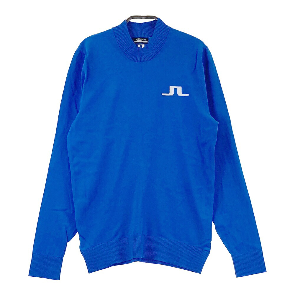 J.LINDEBERG ジェイリンドバーグ モックネック ニットセーター ブルー系 S 【中古】ゴルフウェア メンズ
