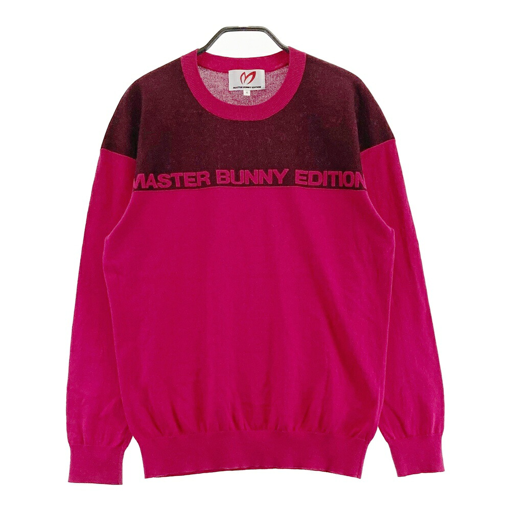 MASTER BUNNY EDITION マスターバニーエディション カシミヤ混 ニット レッド系 4 【中古】ゴルフウェア メンズ|中古ゴルフウェア通販STST