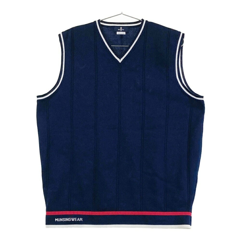 楽天市場】MUNSING WEAR マンシングウェア ニットベスト ネイビー系 LL