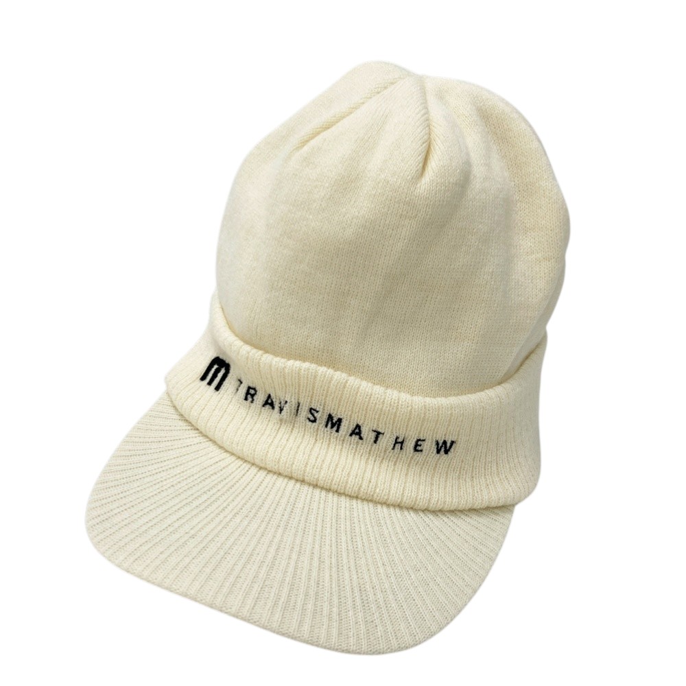 TRAVIS MATHEW トラビスマシュー ニットキャップ ホワイト系 OS 【中古】ゴルフウェア
