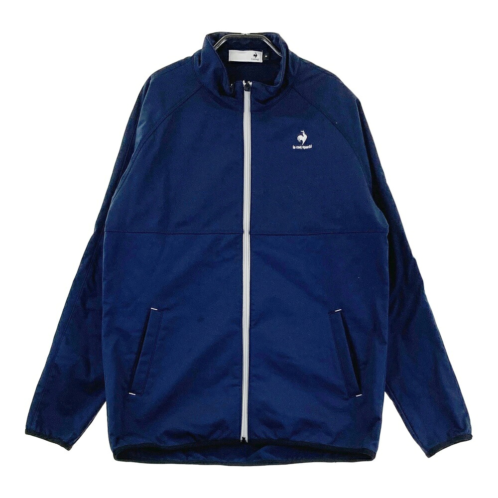 LE COQ GOLF ルコックゴルフ 裏フリース 長袖ジャケット ネイビー系 M 【中古】ゴルフウェア メンズ