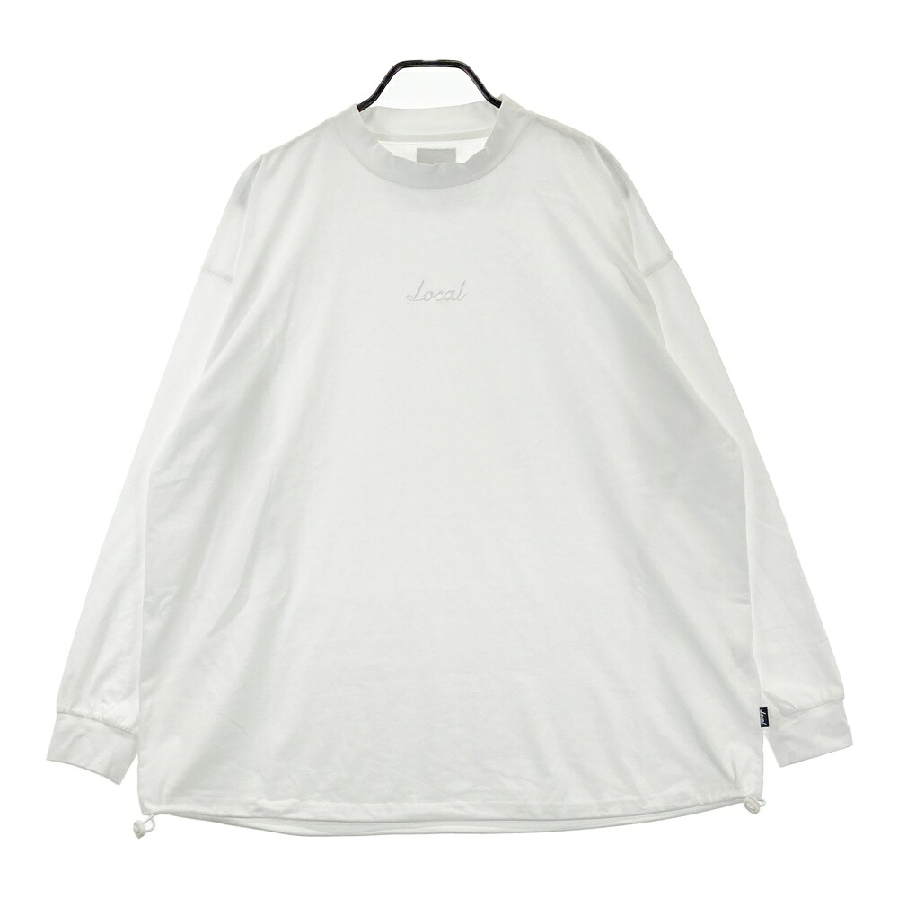 LOCAL GOLF　ローカルゴルフ ハイネック 長袖Tシャツ ホワイト系 L/XL 【中古】ゴルフウェア メンズ