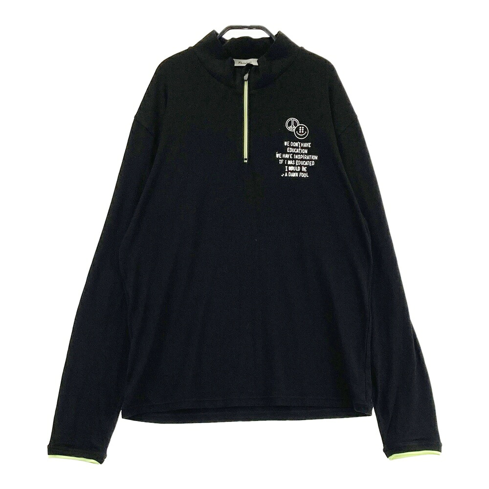 RUSSELUNO ラッセルノ ハーフジップ長袖Tシャツ ブラック系 6 【中古】ゴルフウェア メンズ