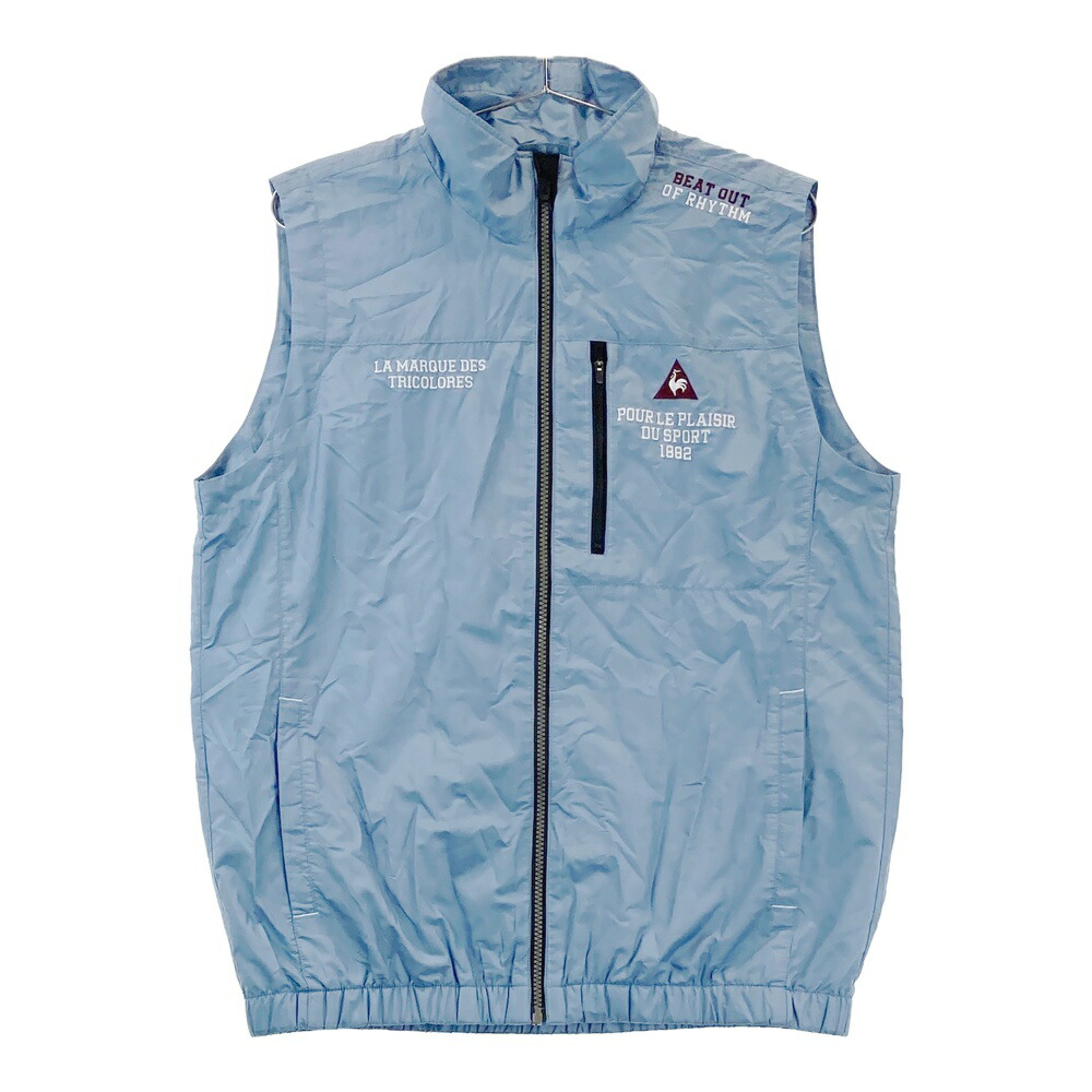 LE COQ GOLF ルコックゴルフ ジップベスト ブルー系 L 【中古】ゴルフウェア メンズ