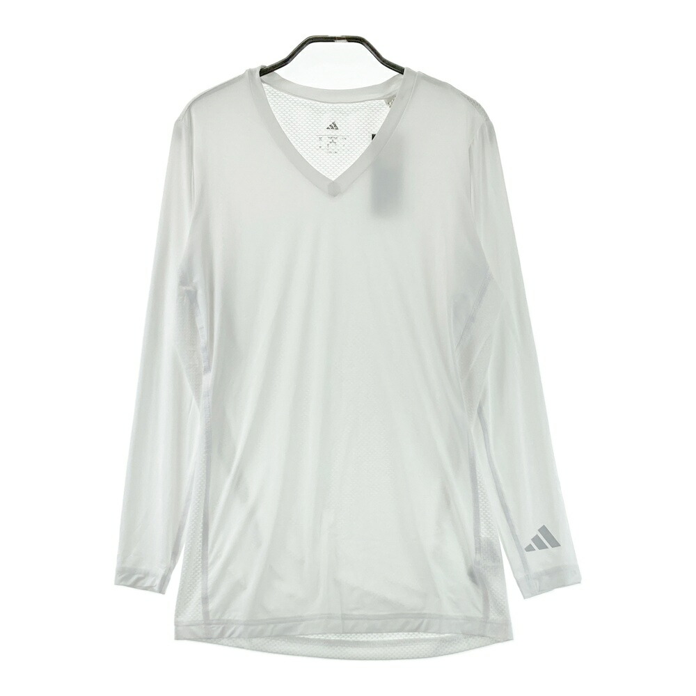 ADIDAS GOLF アディダスゴルフ 2024年モデル 長袖Tシャツ ホワイト系 2XL 【中古】ゴルフウェア メンズ