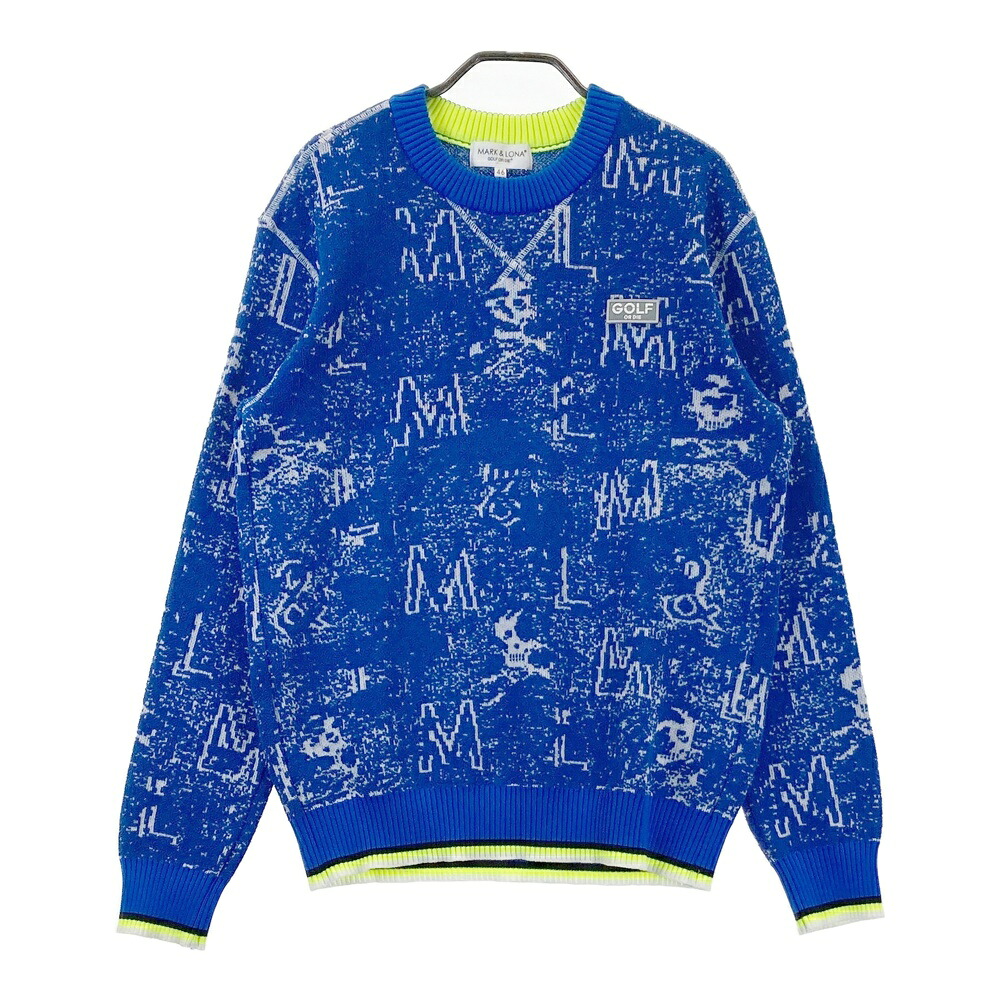 MARK&LONA マークアンドロナ ニット セーター ブルー系 46 【中古】ゴルフウェア メンズ