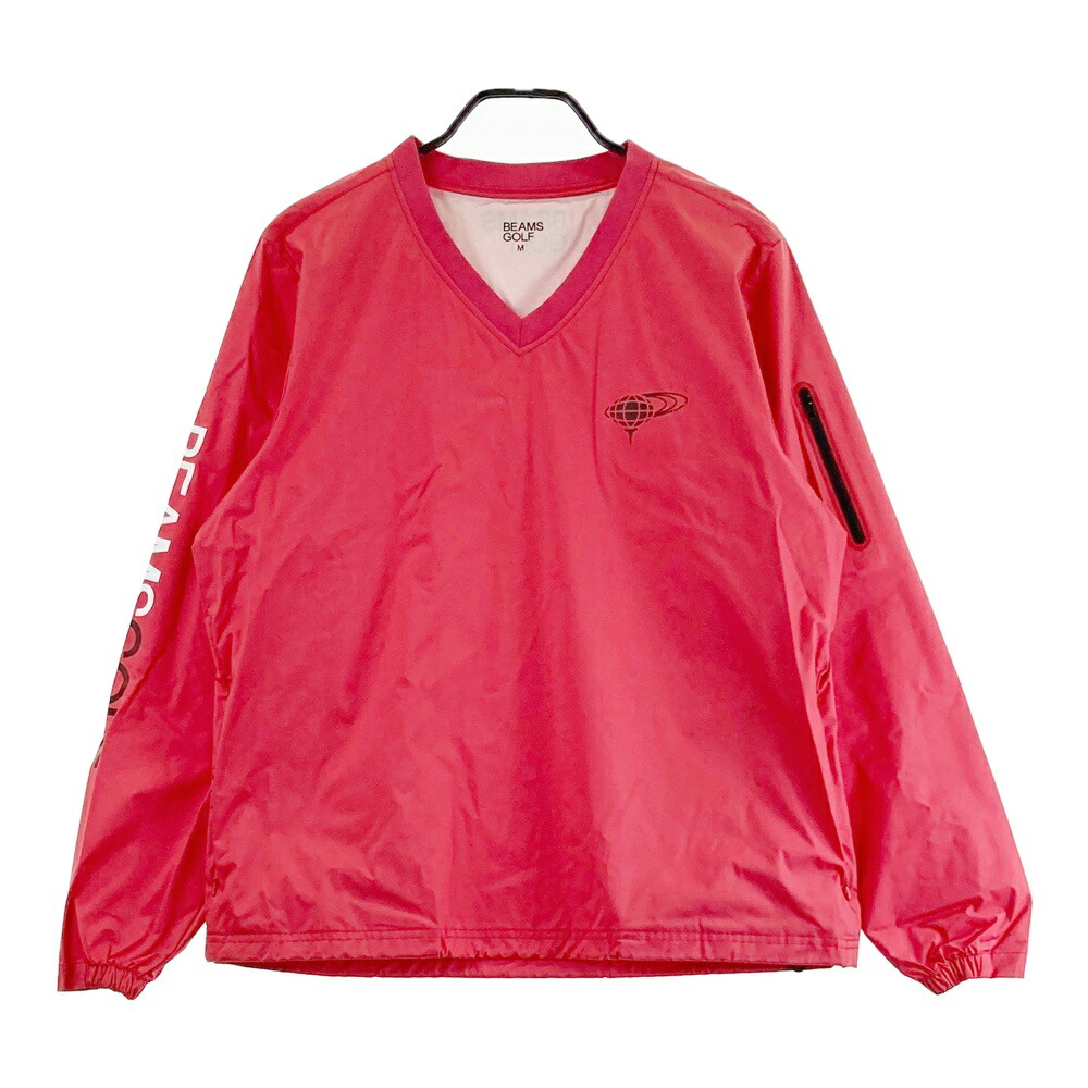 BEAMS GOLF ビームスゴルフ 長袖 ナイロンジャケット レッド系 M 【中古】ゴルフウェア メンズ
