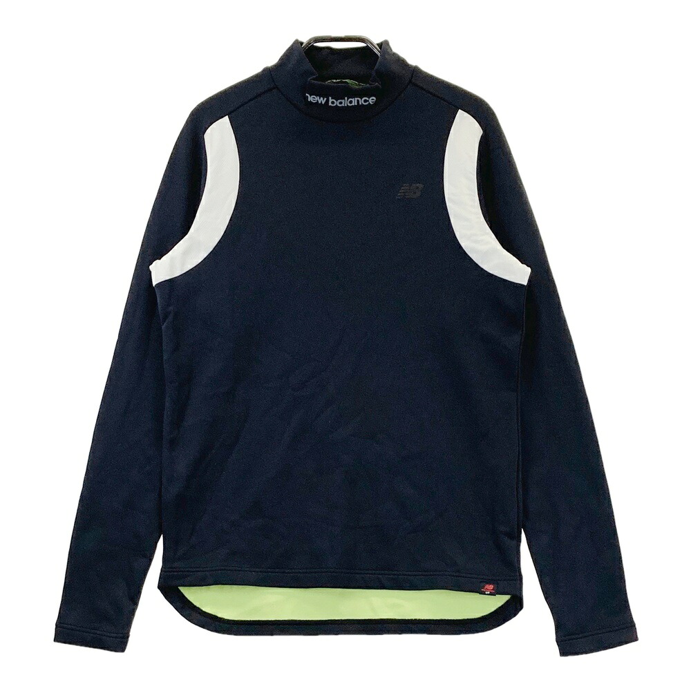 NEW BALANCE GOLF ニューバランス ハイネック 長袖Tシャツ 裏微起毛 ブラック系 4 【中古】ゴルフウェア メンズ