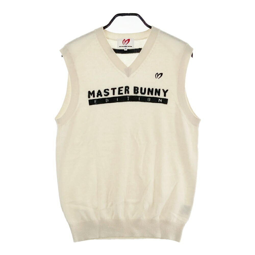 MASTER BUNNY EDITION マスターバニーエディション カシミヤ ニットベスト ベージュ系 6 【中古】ゴルフウェア メンズ