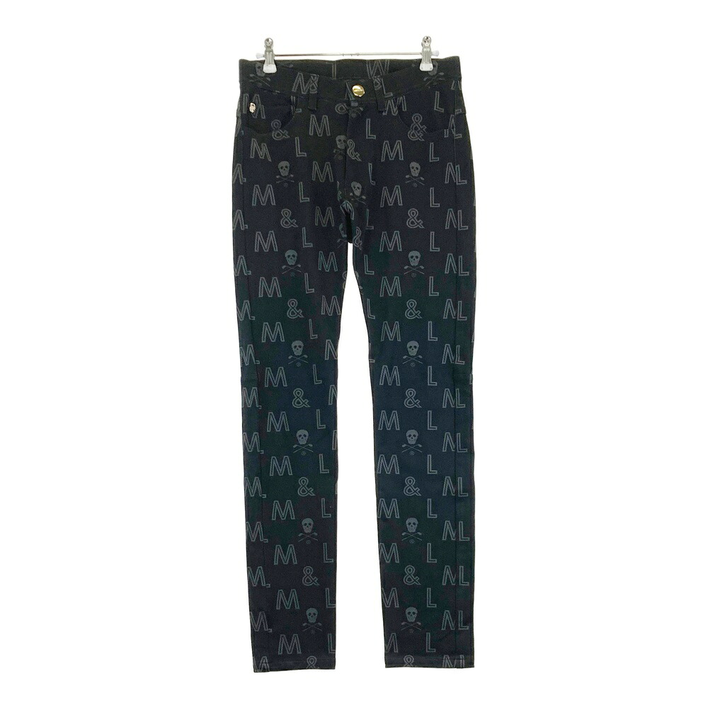 MARK&LONA マークアンドロナ ; ストレッチパンツ ロゴ総柄 ブラック系 44 【中古】ゴルフウェア メンズ|中古ゴルフウェア通販STST