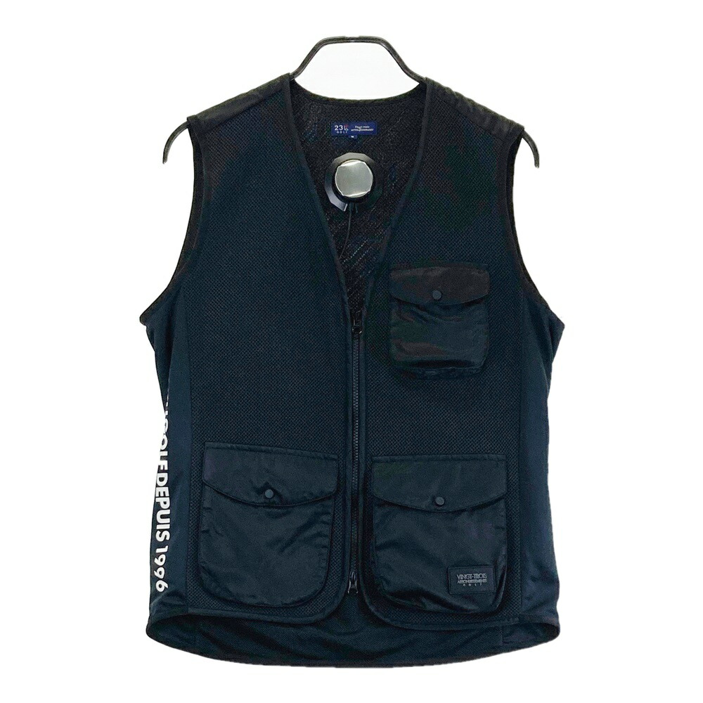 23区GOLF ニジュウサンクゴルフ ペルチェベスト 冷却 ブラック系 M 【中古】ゴルフウェア メンズ