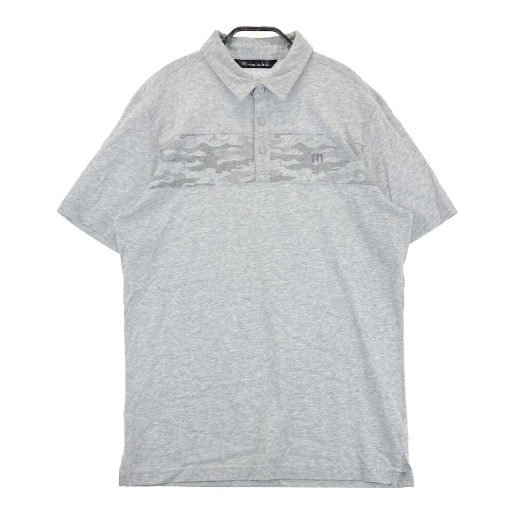 TRAVIS MATHEW トラビスマシュー 半袖ポロシャツ グレー系 L 【中古】ゴルフウェア メンズ
