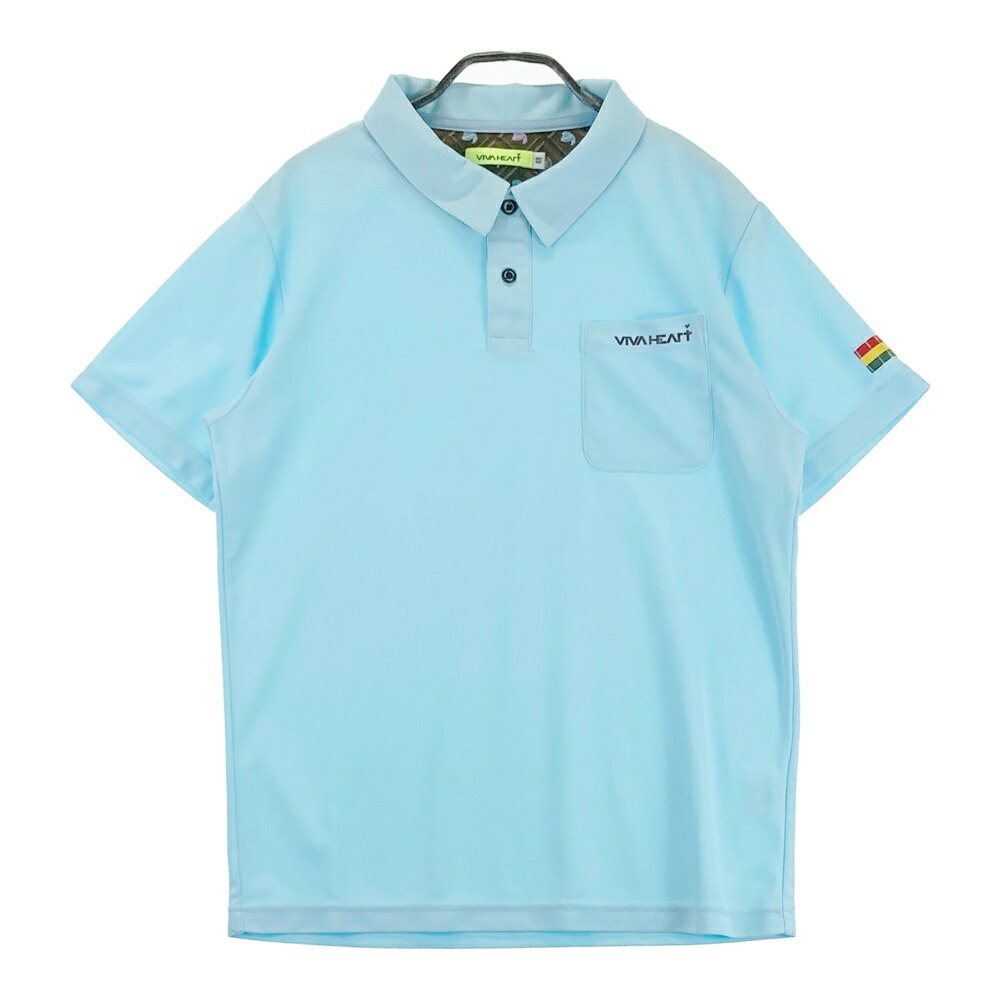 VIVA HEART ビバハート 半袖ポロシャツ ブルー系 48 【中古】ゴルフウェア メンズ