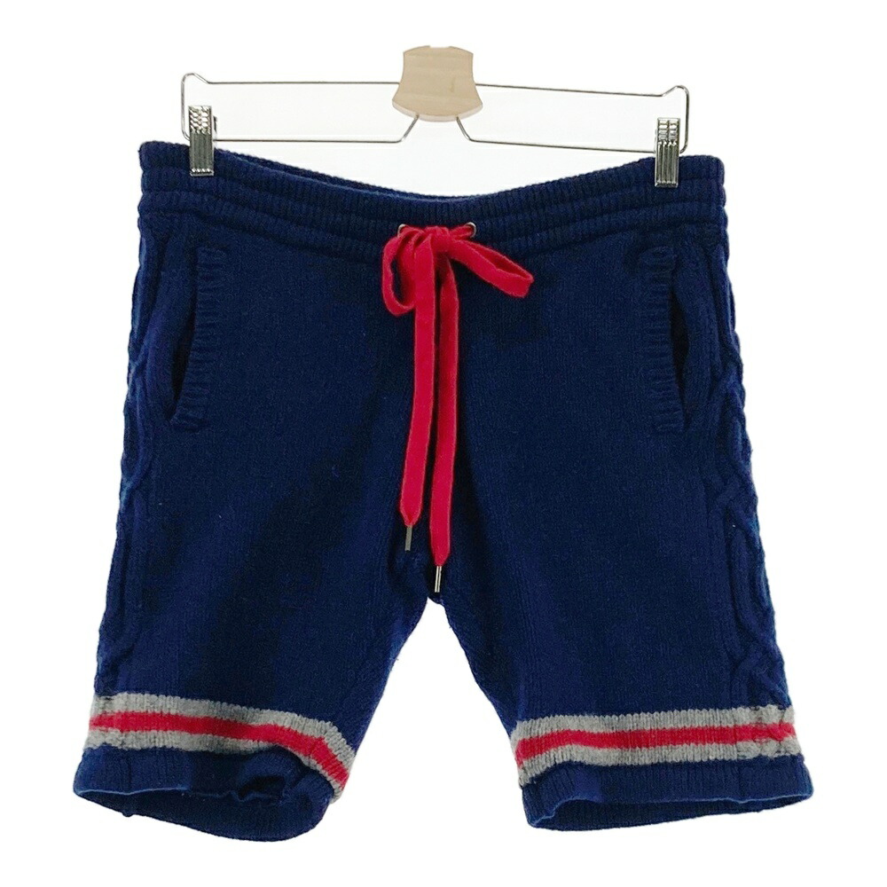 RUSSELUNO ラッセルノ 裏地付 ニットハーフパンツ ネイビー系 4 【中古】ゴルフウェア メンズ