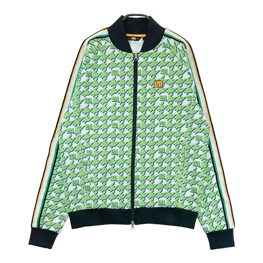 LOUD MOUTH ラウドマウス ; トラックジャケット 袖ライン LM 千鳥柄 グリーン系 M 【中古】ゴルフウェア メンズ｜中古ゴルフウェア通販STST