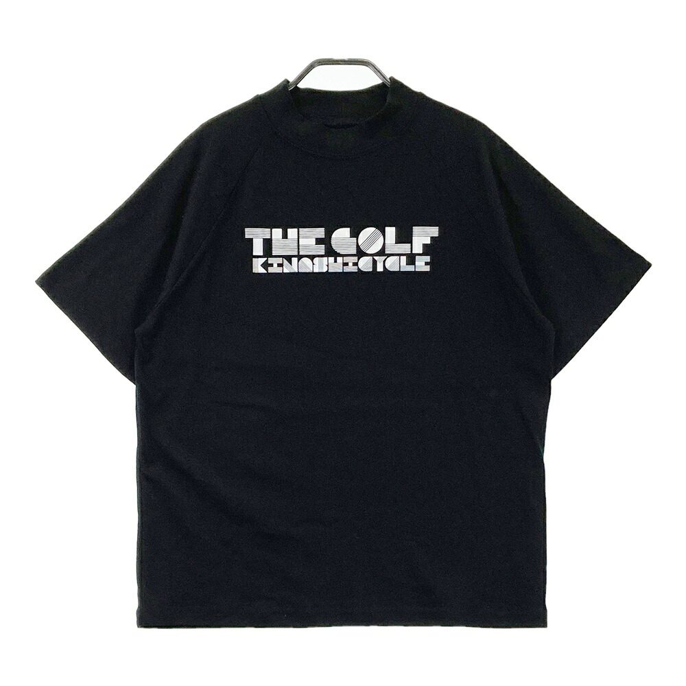 KINASHI CYCLE GOLF キナシサイクルゴルフ モックネック 半袖Tシャツ ブラック系 S 【中古】ゴルフウェア メンズ