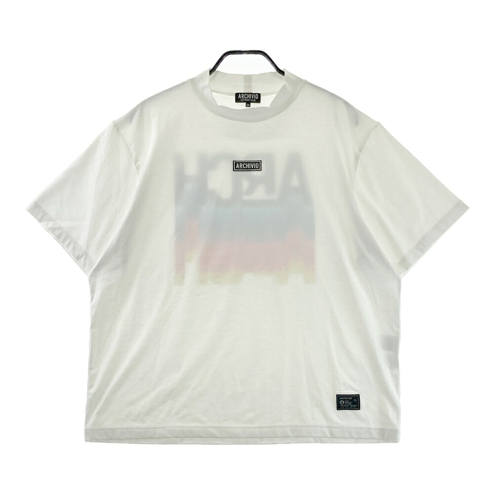 ARCHIVIO アルチビオ モックネック半袖Tシャツ ホワイト系 50 【中古】ゴルフウェア メンズ