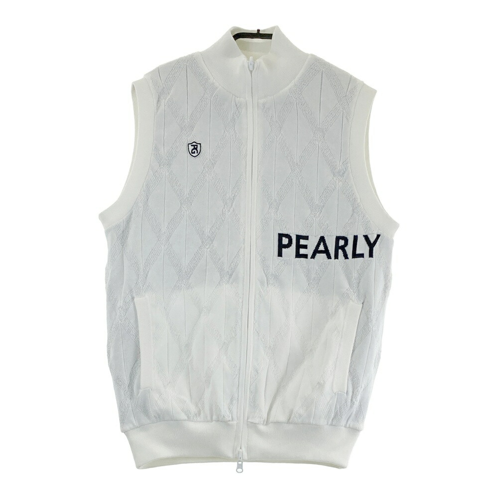 PEARLY GATES パーリーゲイツ リバーシブル ベスト ホワイト系 4 【中古】ゴルフウェア メンズ