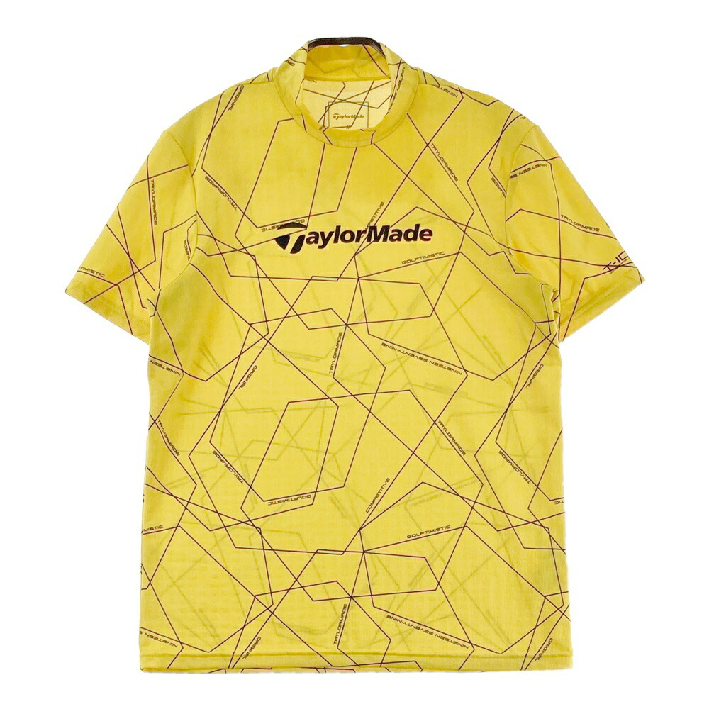 TAYLOR MADE テーラーメイド TJ212 半袖モックネックTシャツ イエロー系 M 【中古】ゴルフウェア メンズ
